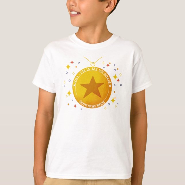 En guld-medalja T-shirt för min inlärningsresa! (Framsida)