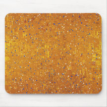 En guldat Klimt inspirerad musmatta