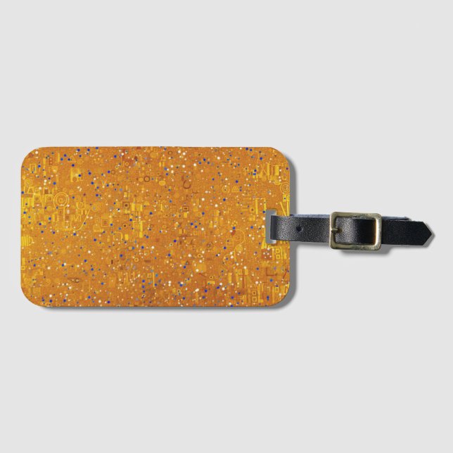En guldfärgad Klimt-inspirerad Bagagebricka (Framsida horisontal)