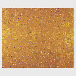 En guldfärgad Klimt-inspirerad Presentpapper