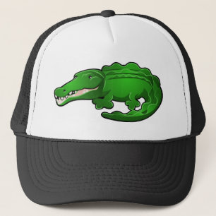 En gullig alligator- eller krokodiltecknade truckerkeps