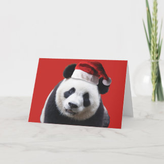 En gullig Pandabjörn som ha på sig en Helgkort