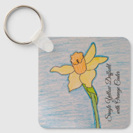 En Gult avdunstat med Orange Center Nyckelring