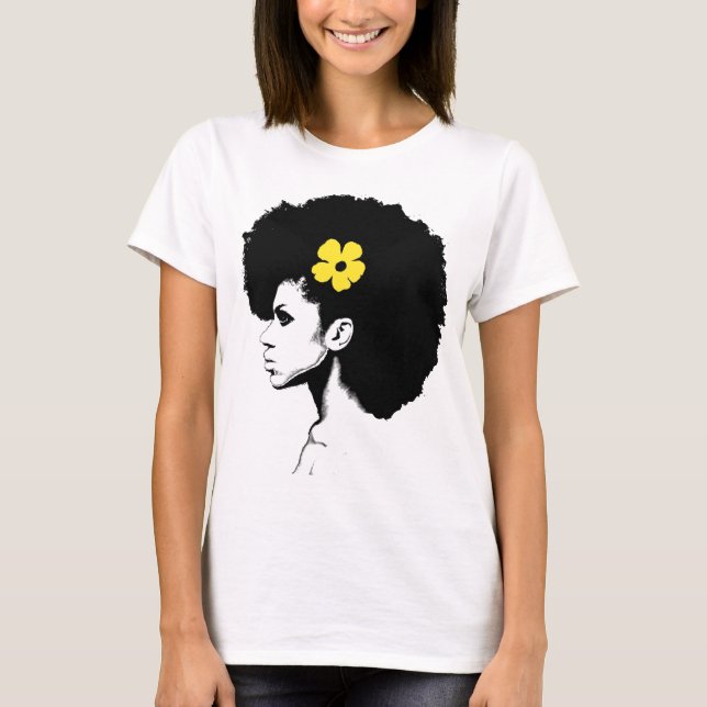 En Gult blomma T-shirt (Framsida)