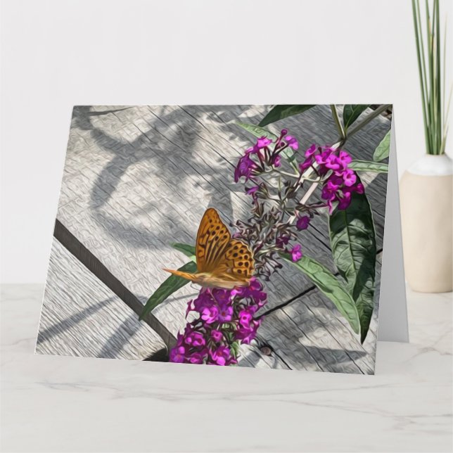 En gult-fjäril kort (Framsida)