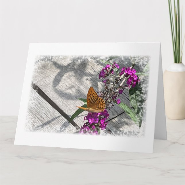 En gult-fjäril kort (Framsida)