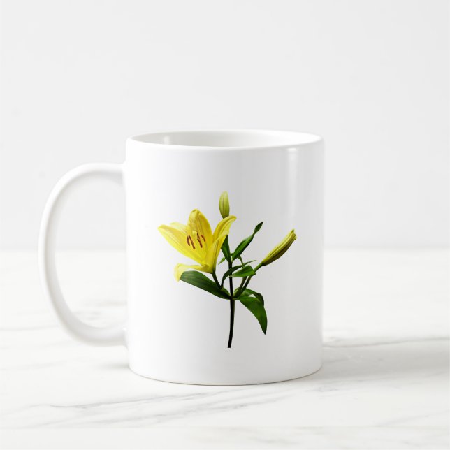 En Gult Lily Kaffemugg (Vänster)