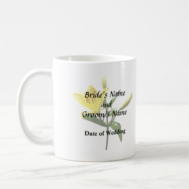 En Gult Lily Kaffemugg (Vänster)