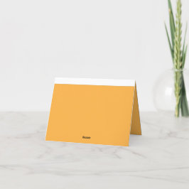 en gult med svart gräns tack kort