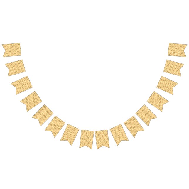 en gult och vit bakgrund med en okomplicerad de vimplar (Alla)