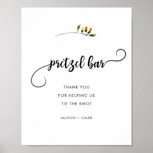 En gult Wildblomsimpannan pub bröllop Poster
