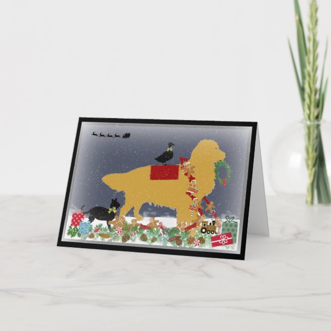 En gyllene jul! helgkort (Framsida)