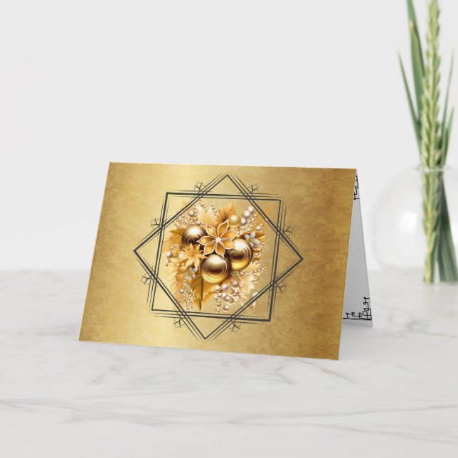 En gyllene jul kort (Framsida)