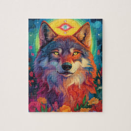 En häftig varg pussel