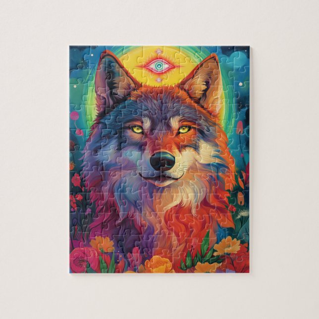 En häftig varg pussel (Vertikal)