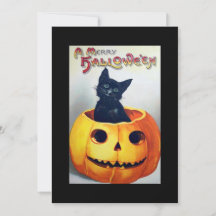 En Halloween Kattunge-inbjudan