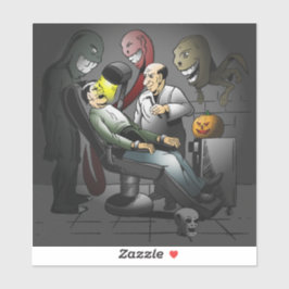 En Halloween-kväll på tandläkarens fästare Klistermärken