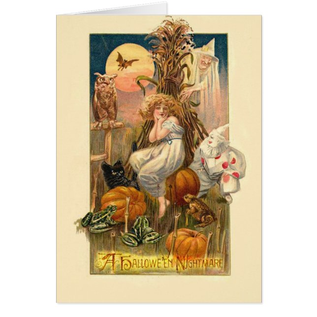 En Hallowe'en mardröm Hälsningskort (Framsidan)
