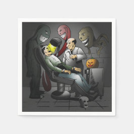 En Halloween-natt hos tandläkaren Pappersservett