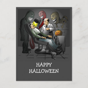 En Halloween-natt hos tandläkaren Vykort
