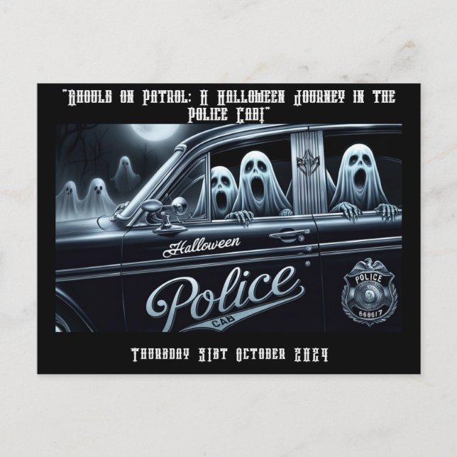 En Halloween-resa i polishytten Helg Vykort (Framsida)