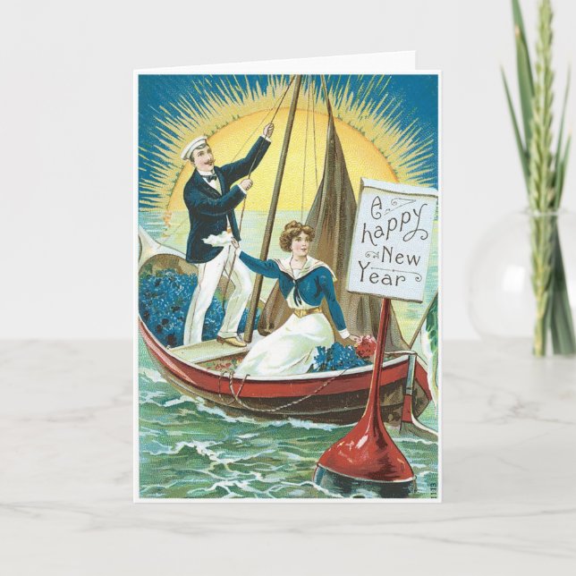 En hälsning för nytt år helgkort (Framsida)