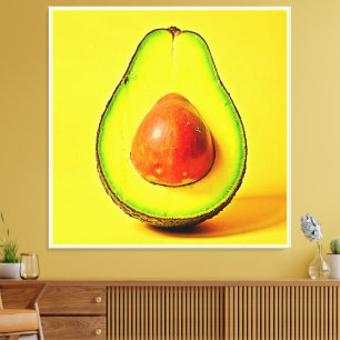 En hälsosam avocado-design canvastryck
