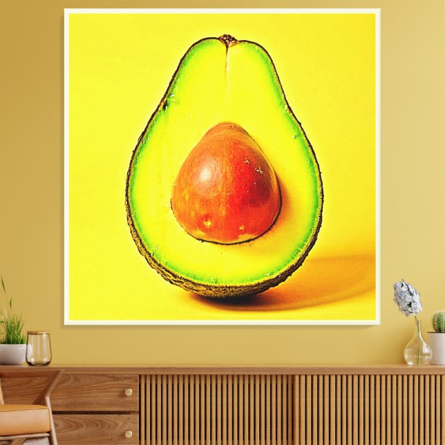 En hälsosam avocado-design canvastryck (Insitu (Vardagsrum))