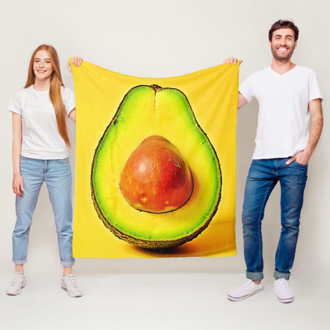 En hälsosam avocado-design fleecefilt (På plats)