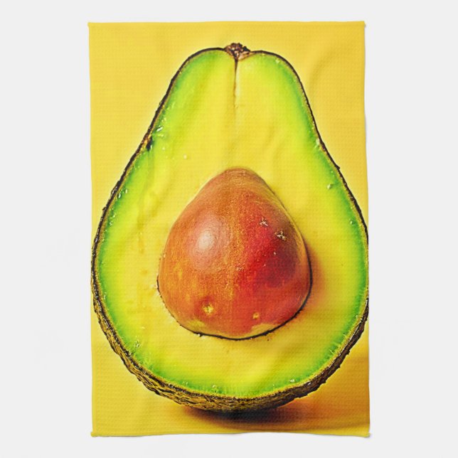 En hälsosam avocado-design kökshandduk (Vertikal)