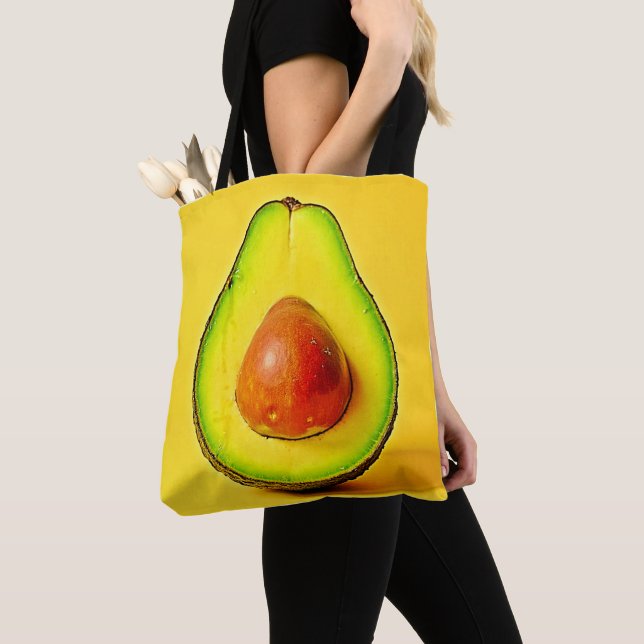 En hälsosam avocado-design tygkasse (Närbild)