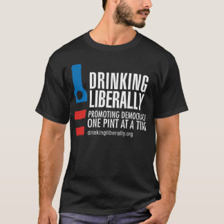 En halv litermanar svart T-tröja T-shirt