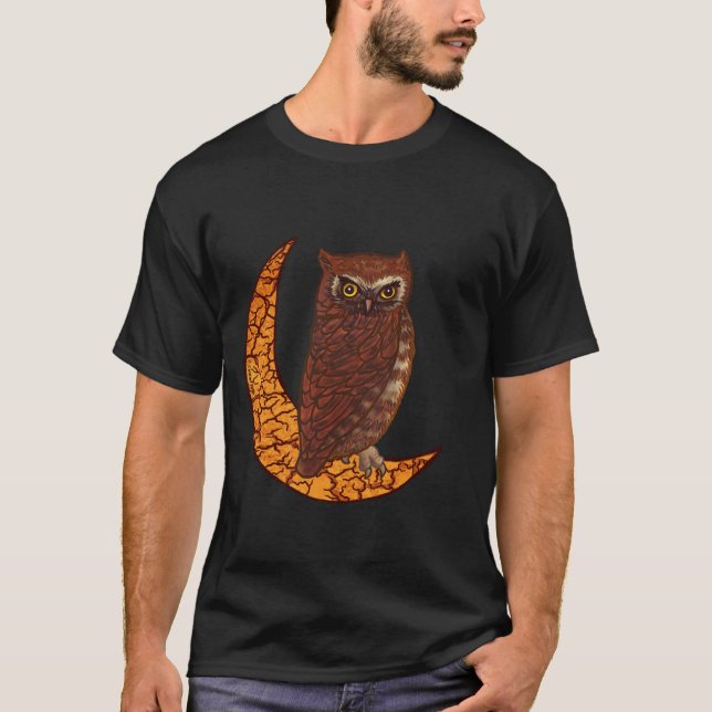 En halvmåneuggla t-shirts (Framsida)