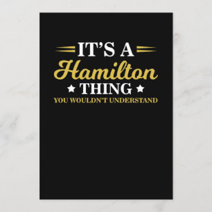 En Hamilton-sak du inte skulle förstå Inbjudningar