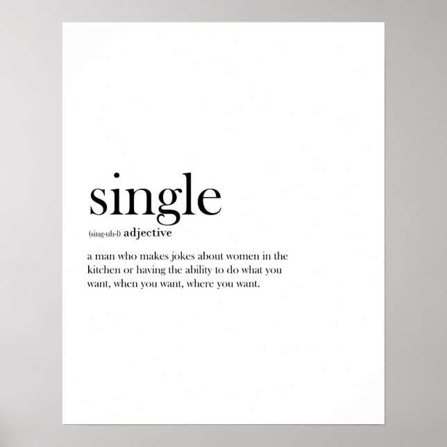 En (hane) lustig definitionstyp poster (Framsidan)