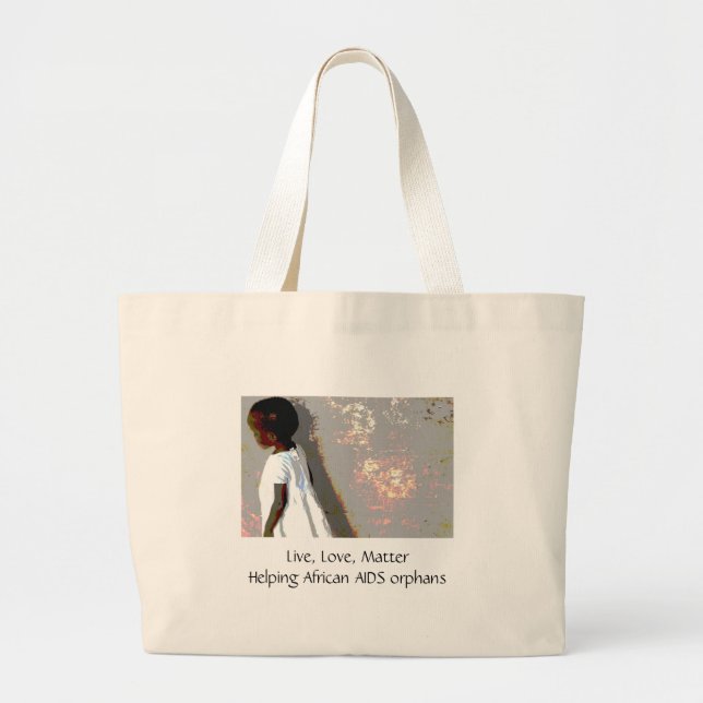 En hänga lös med hjärta jumbo tygkasse (Framsidan)