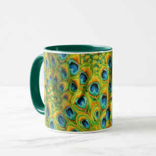 En hängiven Philip Jacobs Fabric Peacock Feather Mugg