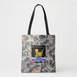 En hängiven Philip Jacobs Fabric Snö Leopard Bag Tygkasse