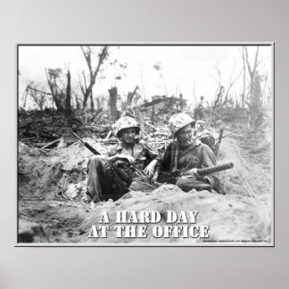 En hård dag på kontoret poster