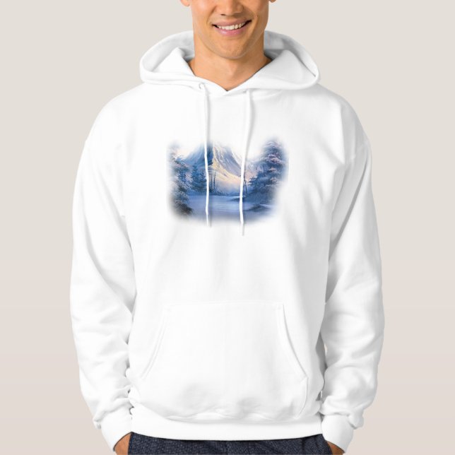 En härlig bergsnöHoodie Munkjacka (Framsida)