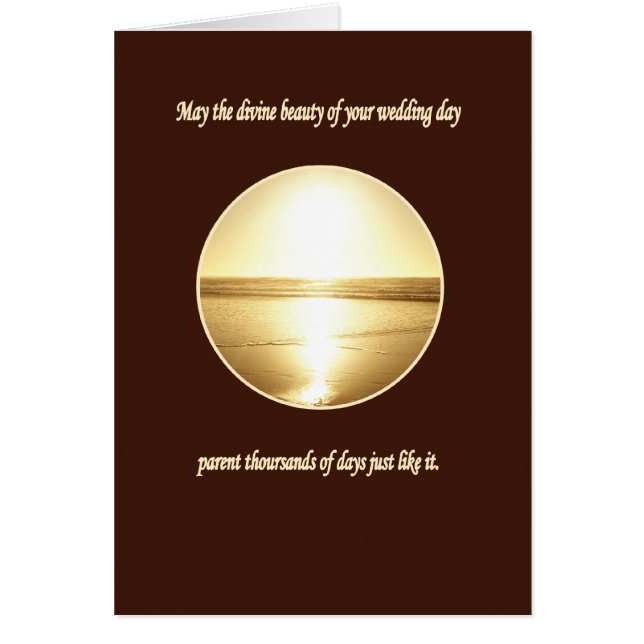 En härlig bröllopWish Hälsningskort (Framsidan)