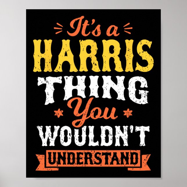 En Harris Sak som du inte skulle förstå efternamne Poster (Framsidan)