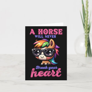 En häst bryter aldrig ditt hjärta i Equestrian H Kort