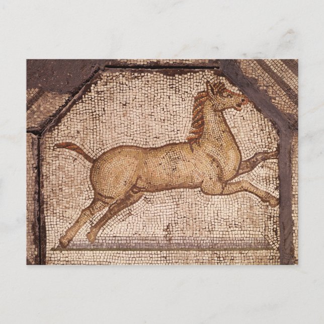 En häst, detaljer från Orpheus Charming de Animals Vykort (Framsida)