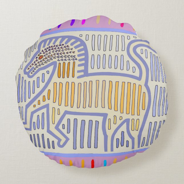 En häst utan Namn Rund Kudde (Baksidan)