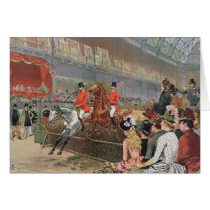 En hästkapplöpning, 1886 hälsningskort
