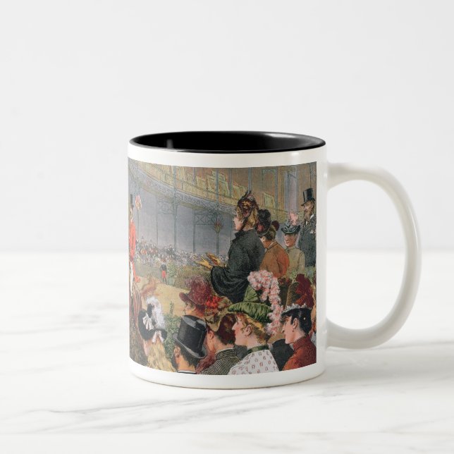 En hästkapplöpning, 1886 Två-Tonad mugg (Höger)