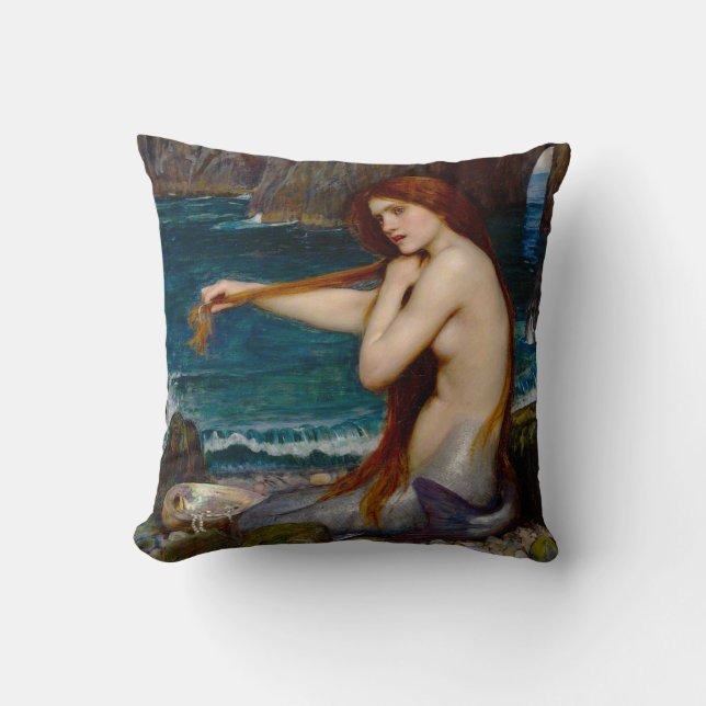 En havfrue, ca 1900 av John Waterhouse Kudde (Framsida)