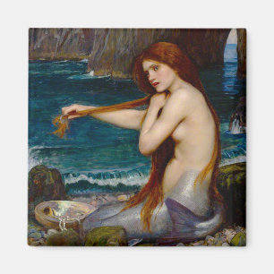 En havfrue, ca 1900 av John Waterhouse Magnet