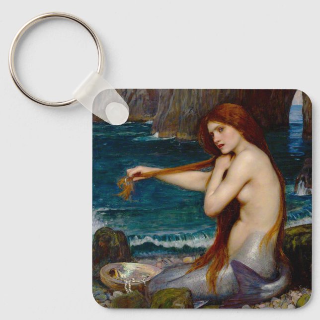 En havfrue, ca 1900 av John Waterhouse Nyckelring (Framsida)